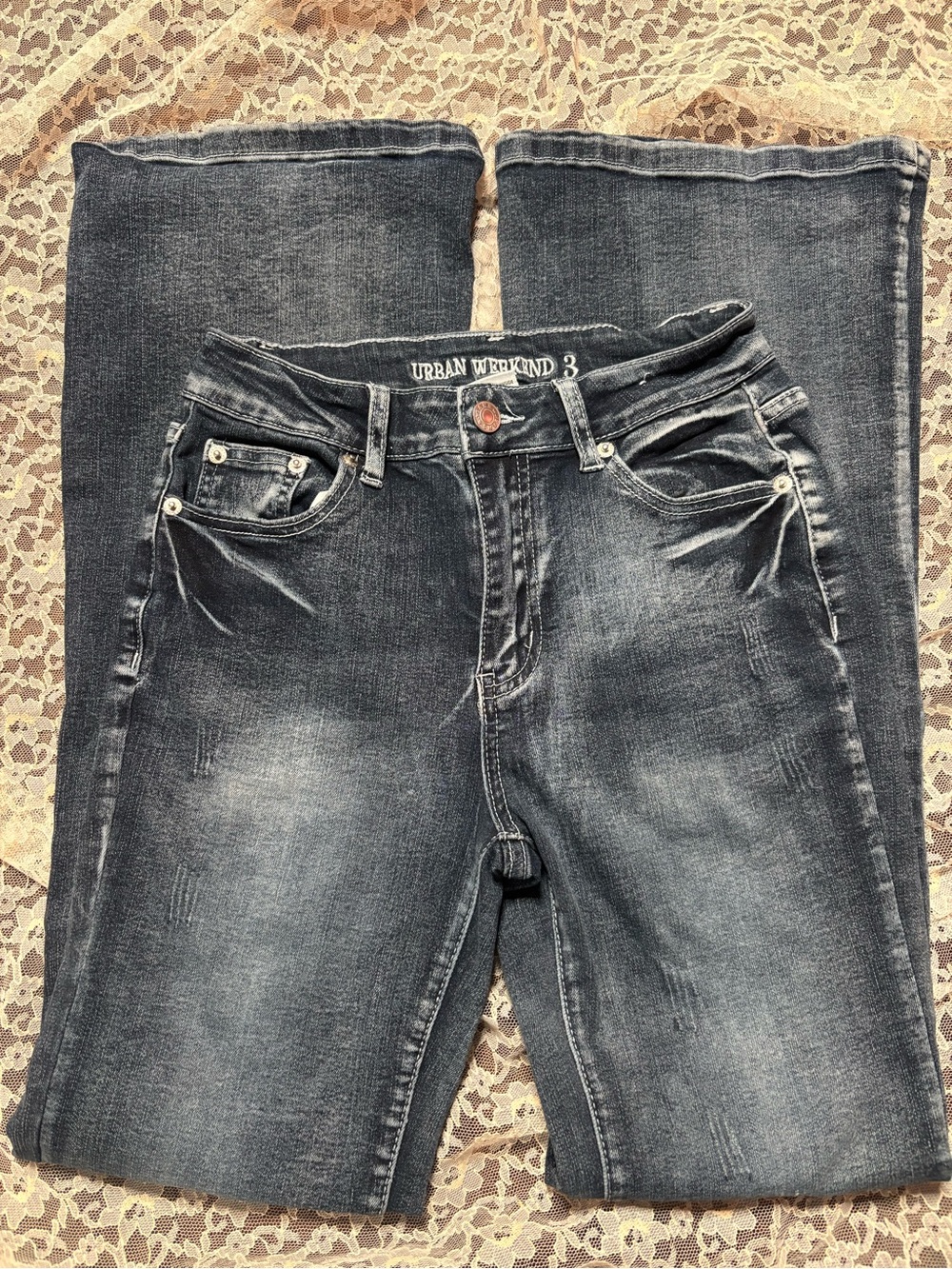 Urban Weekend Dark Gray Flare Jeans for Women